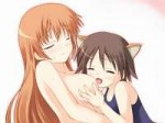 Konachan.com - 38211 animalears blush breasts brownhair cat[...].jpg