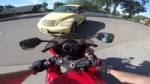 Guy hits motorcycle. Gets window punched in..mp4