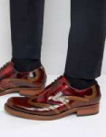 Jeffery West Corleone Leather Derby Brogues Red.jpg