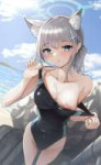 yande.re 995735 sample angel animalears areola bluearchive nekomimi nippleslip sunaookamishiroko swimsuits take(trude1945oneetyan) undressing.jpg