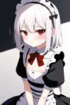 loli, flat chest, maid, white hair, red eyes s-538520835.png