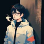 30 years old man, short hair, black hair, black eyes, glasses, winter, {{simple dark background}}, russian clothes, communism, dim palette,  smoking, detalized face and eyes, leani s-1182226963.png