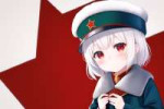 loli, child, white hair, red eyes, russian clothes, USSR, communism, winter, Stalin s-3255383585.png