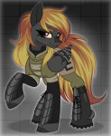 2935398safeartist-colon-kannakillerococ+onlyoc-colon-black+phoenixpegasusponyfallout+equestriaarmorbootsclothesdigital+artenclavefemalefull+body.png