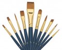 NEW-Art-Brush-Set-10-Piece-Golden-Nylon-Watercolor-and-Acry[...]