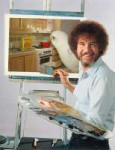 Bob Ross painting Japanese Bird cooking spaghetti.jpg