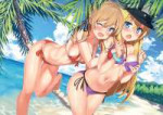 Konachan.com - 229313 bikini blondehair blueeyes breastgrab[...].jpg