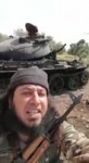 Hama Video shows rebels with destroyed regime tank in North[...].mp4