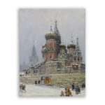 Dubovskoi Nikolai - St Basils Cathedral in Winter - Russian School - 19th Century.jpg